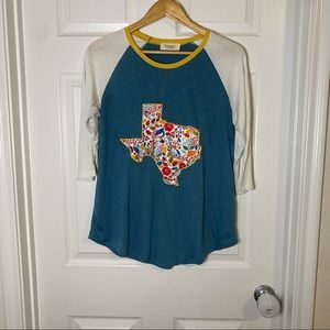 Wanderer by Southern Grace womens baseball style Texas tee